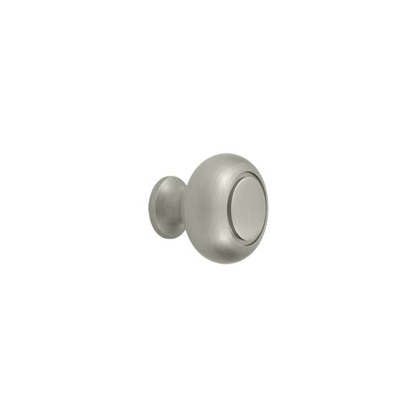 KR119U15 Round Groove Knob Brushed Nickel, 10PK